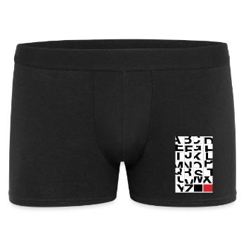 Alphabet moderne – Art typographique - Boxer Homme - noir - Devant