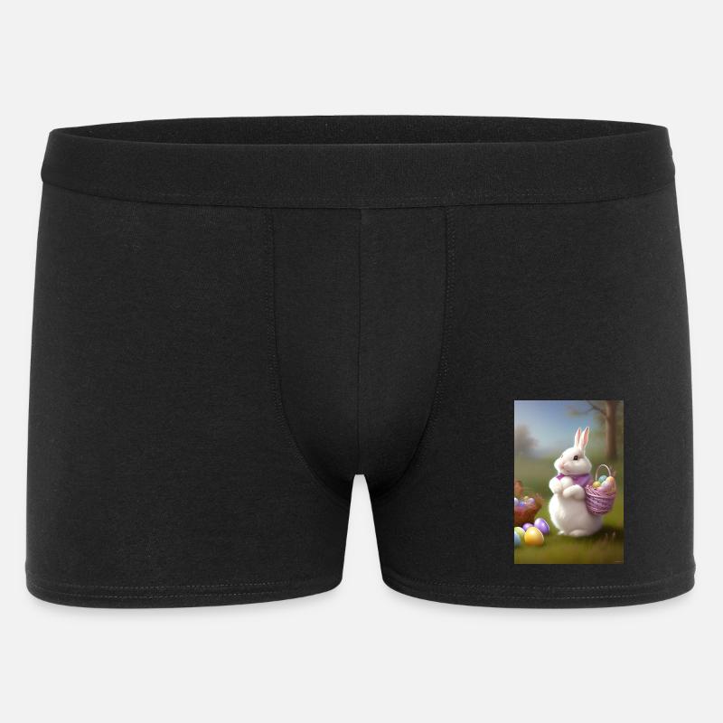 Easter Bunny with Easter Eggs - Men's Boxer Shorts - black