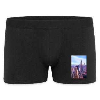 New York City Skyline - Männer Boxer Shorts - Schwarz - Vorne