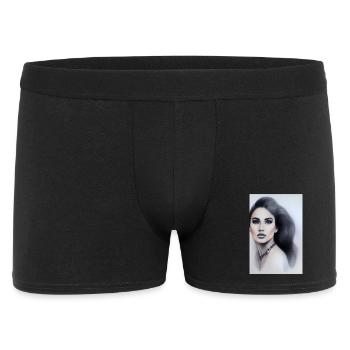 Femme avec des bijoux - Boxer Homme - noir - Devant