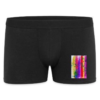 Splashes of paint and lines - Men's Boxer Shorts - black - Front