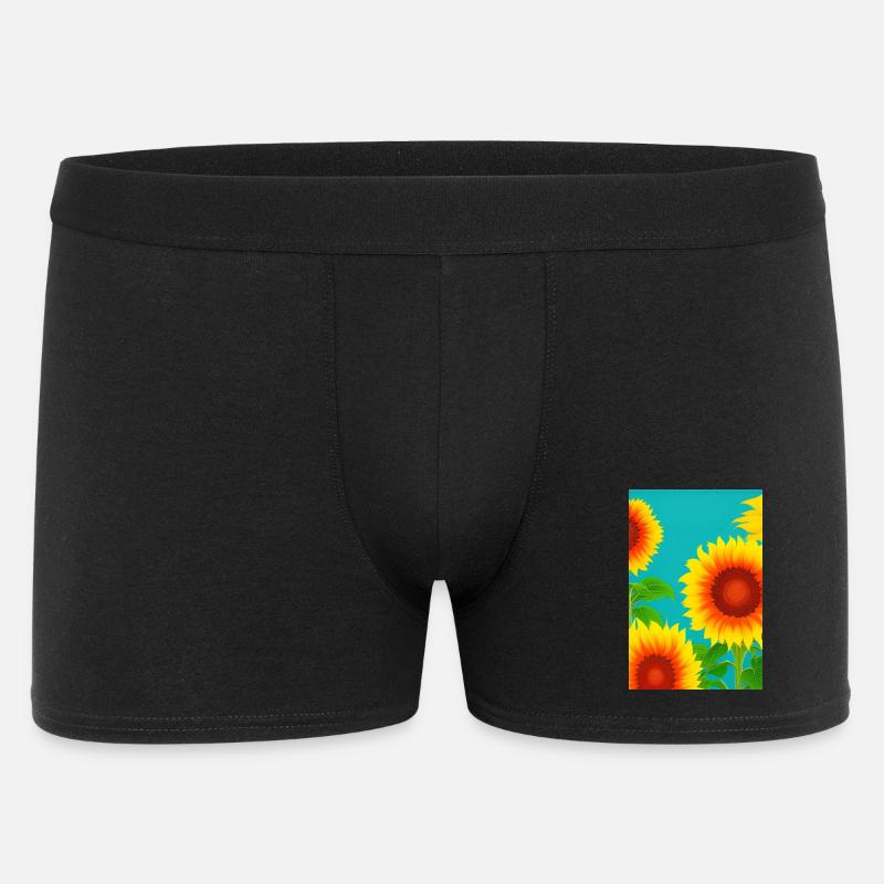 Sonnenblumen - Männer Boxer Shorts - Schwarz