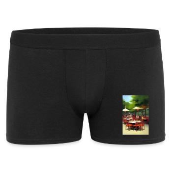 Outdoor Asian Cafe - Men's Boxer Shorts - black - Front