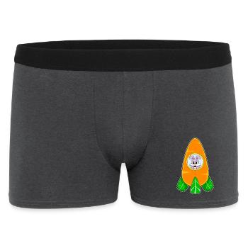 Rabbit Spaceship Space - Men's Boxer Shorts - charcoal grey - Front