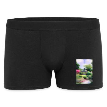 Jardin zen chinois - Boxer Homme - noir - Devant