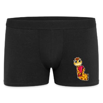 1 year old - School enrollment - Giraffe motif - Men's Boxer Shorts - black - Front