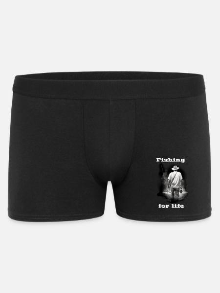 Fishing for life white - Men's Boxer Shorts - black