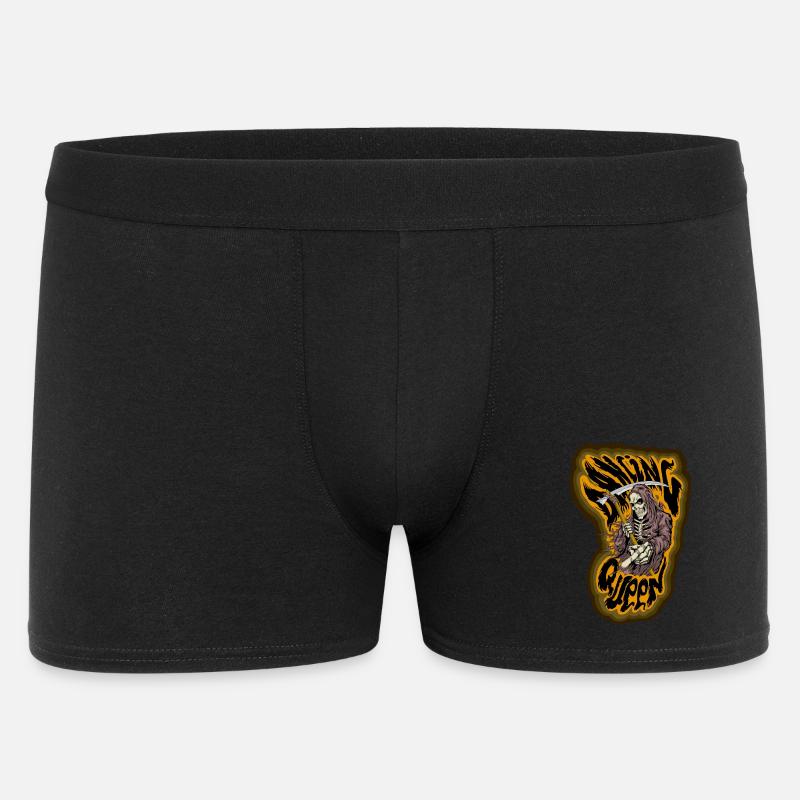 Todessensenmann mit Feuer - Männer Boxer Shorts - Schwarz