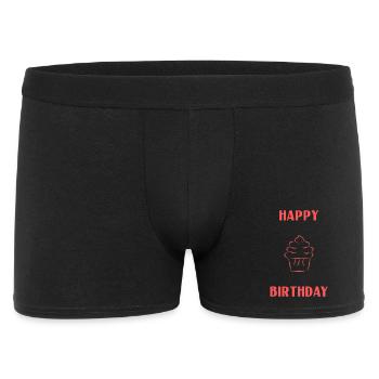 JAHRESTAG. ALLES GUTE ZUM GEBURTSTAG. ALLES GUTE ZUM GEBURTSTAG - Männer Boxer Shorts - Schwarz - Vorne