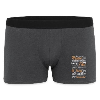 Ne sous-estimez jamais le café - Boxer Homme - charbon - Devant