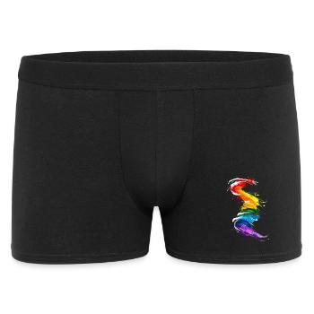 Abstract Rainbow Pride Tornado Design - Vibrant - Men's Boxer Shorts - black - Front