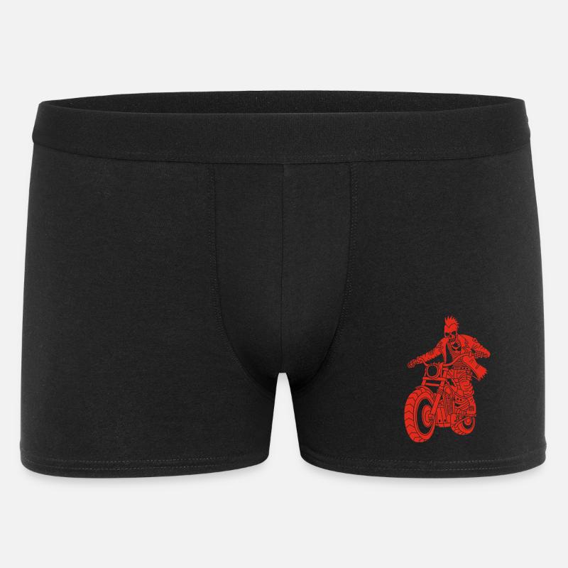 Le motard rouge de l'enfer - Boxer Homme - noir