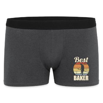 Funny Baker - Men's Boxer Shorts - charcoal grey - Front