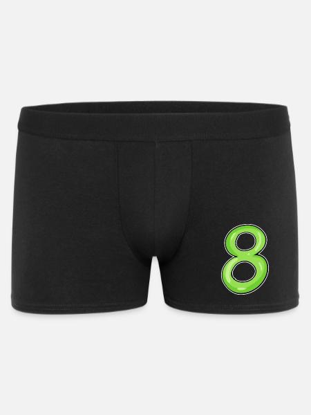 Number 8 - Eight - 8 Motif - Number 8 Number - Men's Boxer Shorts - black