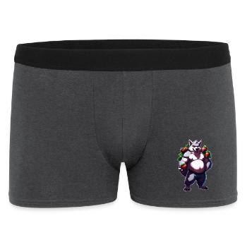 Wolf Strawberry 1 - Men's Boxer Shorts - charcoal grey - Front