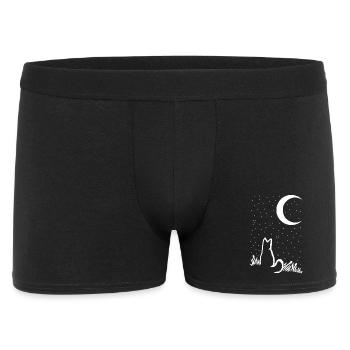A cat under the moon and the stars - Men's Boxer Shorts - black - Front