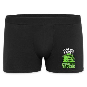 Monstertrucks für Kinder - Männer Boxer Shorts - Schwarz - Vorne