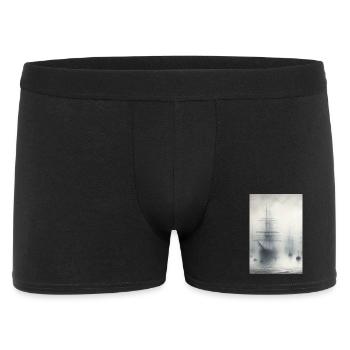 Navires mystiques dans le brouillard : l’art du paysage onirique maritime - Boxer Homme - noir - Devant