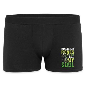 Break my bones but heals my soul - Männer Boxer Shorts - Schwarz - Vorne