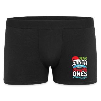 Dear santa they re the naughty ones - Männer Boxer Shorts - Schwarz - Vorne