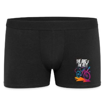 Lebendiges Fahrrad-Enthusiasmus-Design - Männer Boxer Shorts - Schwarz - Vorne