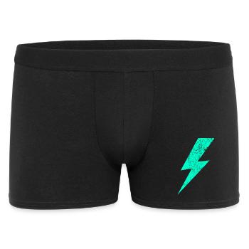 Elektrischer Blitz in Pastell - Männer Boxer Shorts - Schwarz - Vorne
