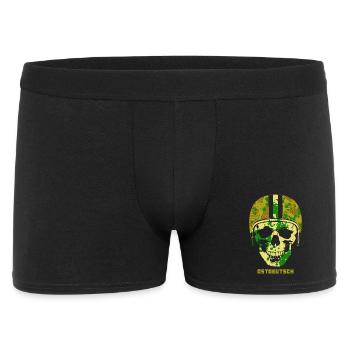 OSTDEUTSCH CAMO SKULL mit Moped Helm - Männer Boxer Shorts - Schwarz - Vorne