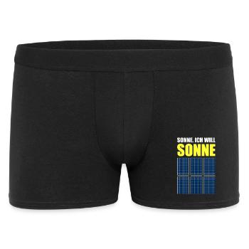 Sonne, Photovoltaik, Solarzelle, Sommerfans, Strom - Männer Boxer Shorts - Schwarz - Vorne
