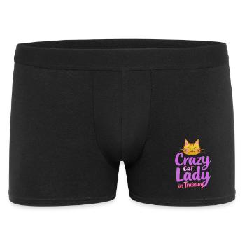 Dame folle des Chats - Crazy Cat Lady - Boxer Homme - noir - Devant