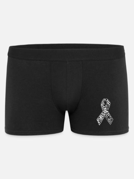 Zebra Print awareness Ribbon - Men's Boxer Shorts - black