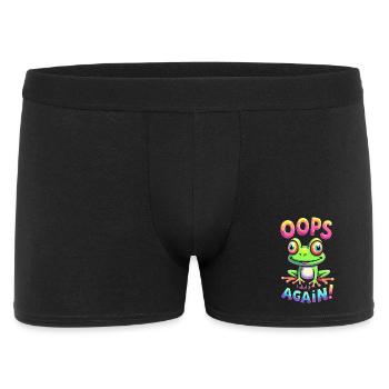 Colorful Frog with Optimistic Message - Men's Boxer Shorts - black - Front