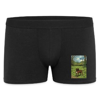 Mäxelweg – L’amour des boxers à la campagne - Boxer Homme - noir - Devant