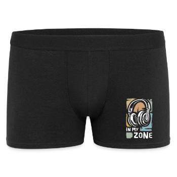 Icône de casque vintage - Logo de In My Zone Music - Boxer Homme - noir - Devant