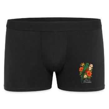 Live in Paradise – Tropical Bird of Paradise - Men's Boxer Shorts - black - Front