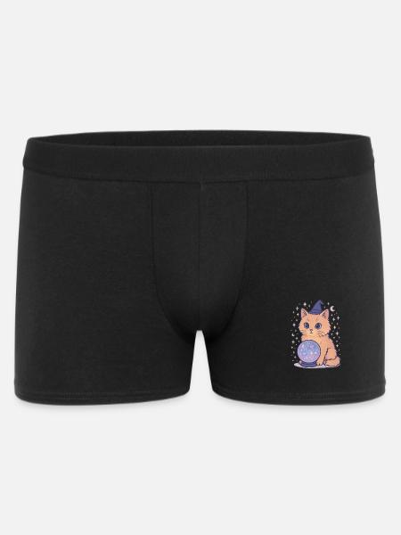 Cat magic in the space sphere - Men's Boxer Shorts - black