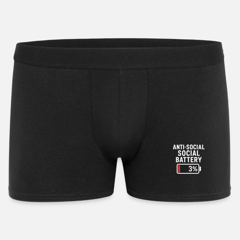 Asoziale Batterie - Männer Boxer Shorts - Schwarz