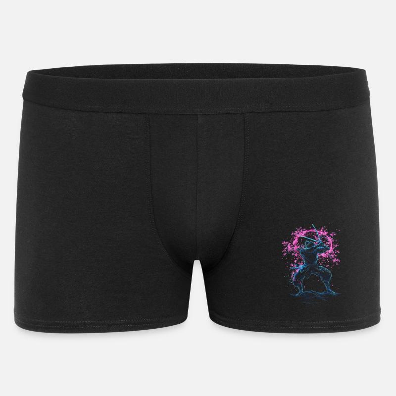 Samurai Sakura Tornado japan - Männer Boxer Shorts - Schwarz