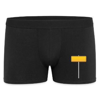 yellow street sign - Men's Boxer Shorts - black - Front