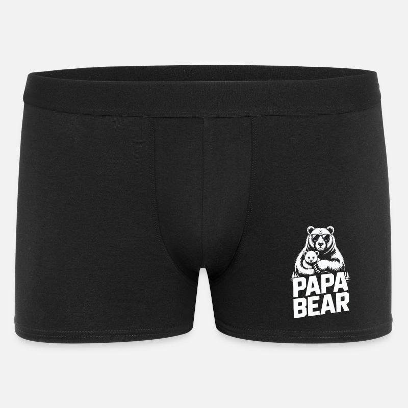 papa bear - Männer Boxer Shorts - Schwarz