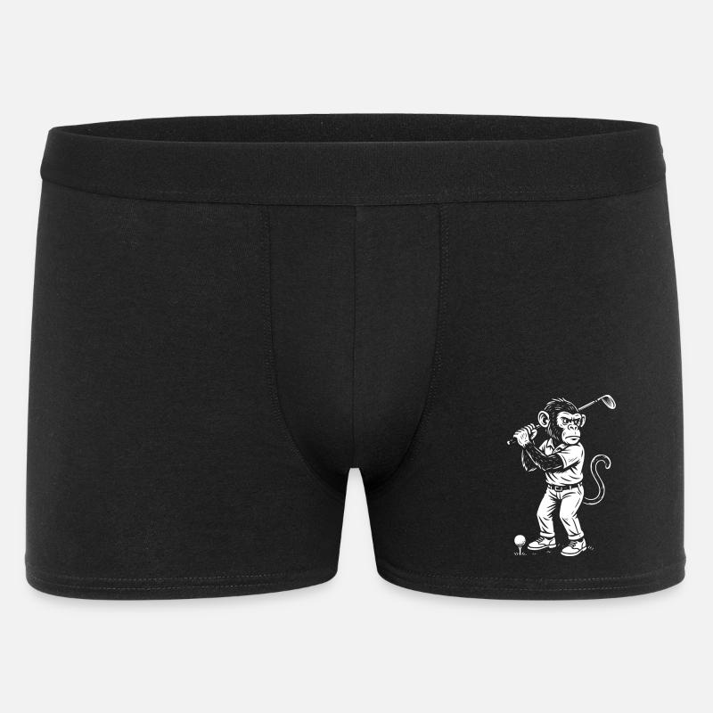 Chimp playing golf gift - Men's Boxer Shorts - black