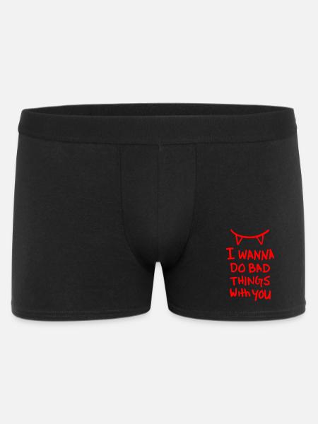 Bad Things – Flirt, Love & Sexy Pick-up - Men's Boxer Shorts - black