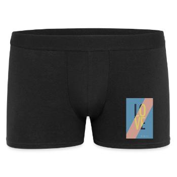 Fashionable love design in pastel colours - Men's Boxer Shorts - black - Front