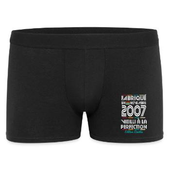18. Geburtstag - Hergestellt im November 2007 - Männer Boxer Shorts - Schwarz - Vorne