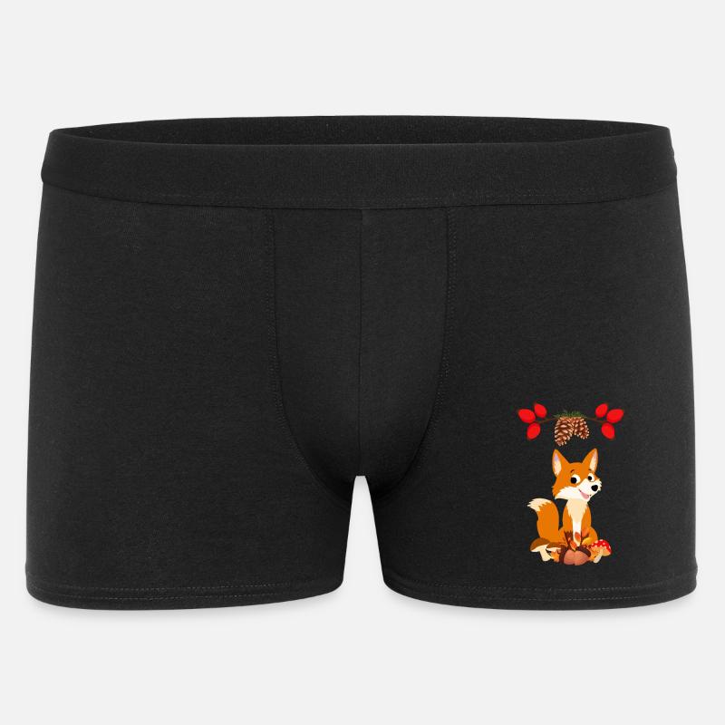 Fuchs  - Männer Boxer Shorts - Schwarz