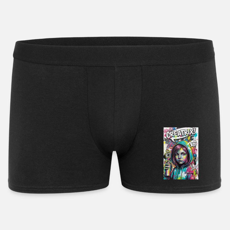 Farbexplosion Graffiti Heldin - Männer Boxer Shorts - Schwarz