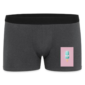 Popsicles with bow – Sweet gift - Men's Boxer Shorts - charcoal grey - Front