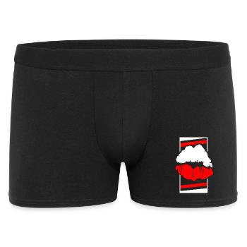 Poland Lips Contrast Pop Art - Men's Boxer Shorts - black - Front