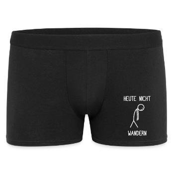 Heute nicht wandern Berge Bergsteigen - Männer Boxer Shorts - Schwarz - Vorne