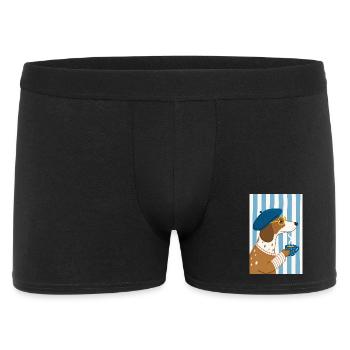 Chic Dog Coffee and Beret - Men's Boxer Shorts - black - Front