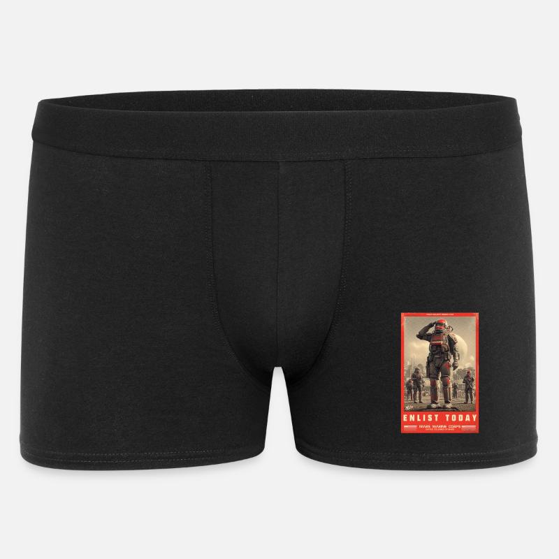 Mars Marine Corps - Männer Boxer Shorts - Schwarz